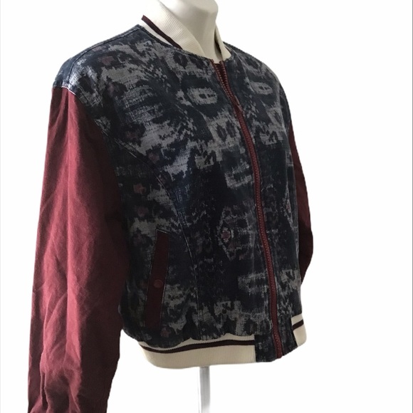 NWT, Free People Varsity of Dreams Bomber Jacket, Sz S - Picture 6 of 13